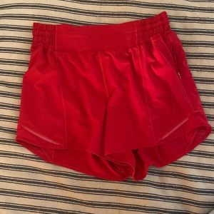 Red hotty hot LR Short 4” Lined size 6